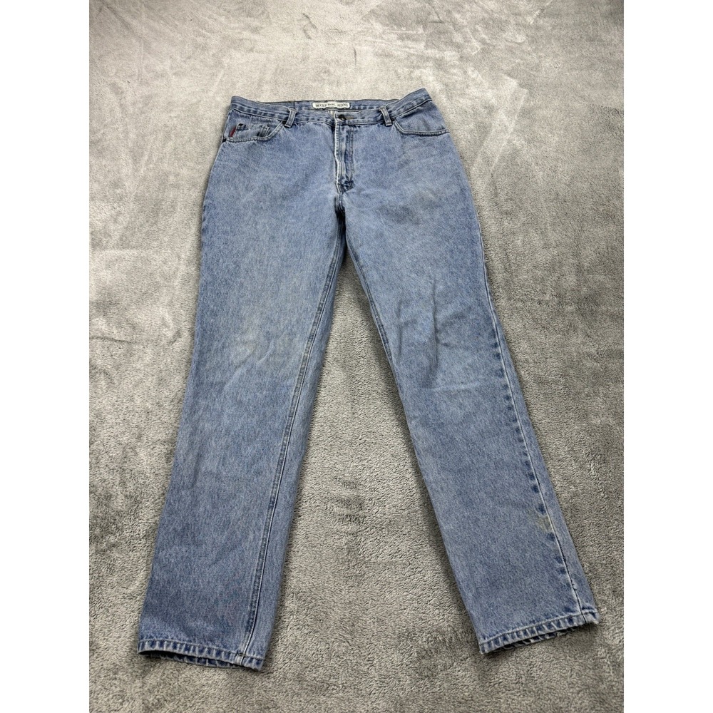 VTG 90's BBC BUGLE BOY COMPANY Blue DENIM Men's JEANS Tag-36x32 Measures=34x30